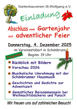 Plakat Adventliche Feier